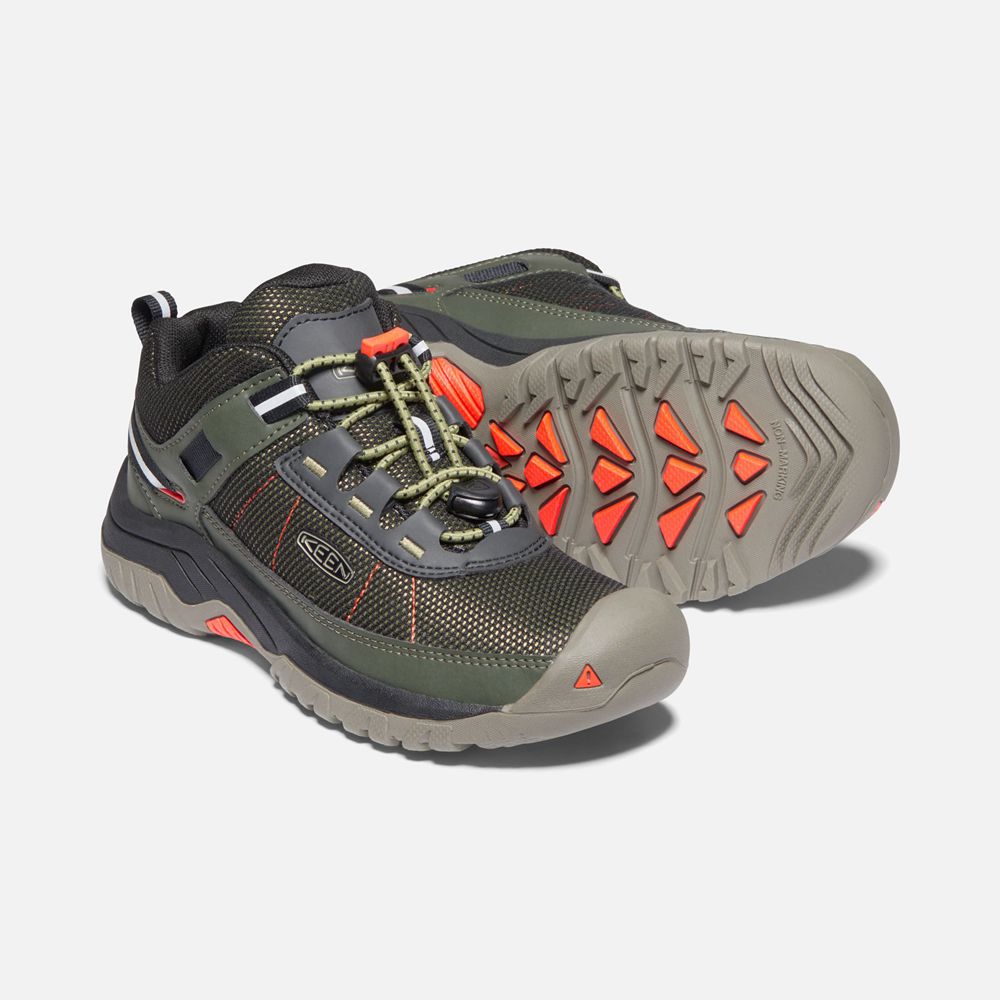 Keen Spor Ayakkabı Çocuk Zeytin Yeşili/Turuncu - Targhee Sport Vent Shoes - Türkiye DVCT76890